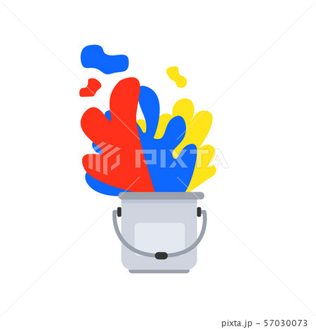 Paint bucket with Primary color art Paint bucket with Primary color art 57030073