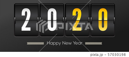 Countdown to new year 2020. Retro flip clock on Countdown to new year 2020. Retro flip clock on 57030198