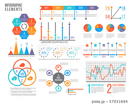 Infographics elements. Statistics chart, option flowchart and timeline. Diagram, budget graph Infographics elements. Statistics chart, option flowchart and timeline. Diagram, budget graph 57031694
