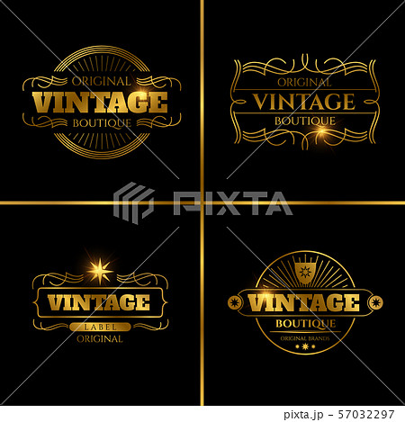 Retro labels design for vintage cards 57032297