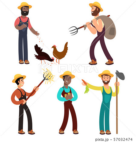 International farmers team cartoon vector illustration International farmers team cartoon vector illustration 57032474