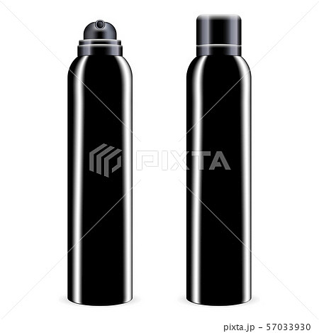 Black Aerosol spray metal bottle with lid. 57033930