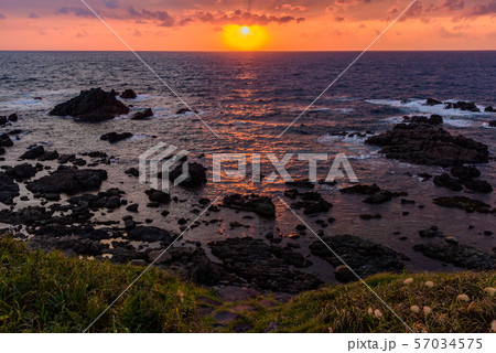 入道崎の夕日 入道崎の夕日 57034575