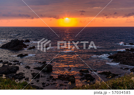 入道崎の夕日 入道崎の夕日 57034585