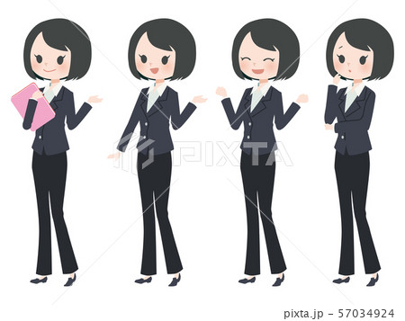 オフィスワークの女性のイラスト素材