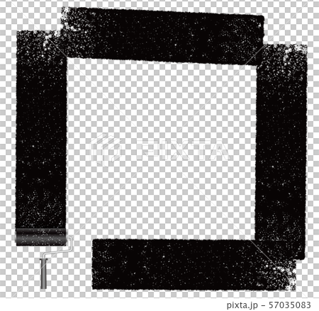 ペイントローラーで塗ったフレームイラストのイラスト素材