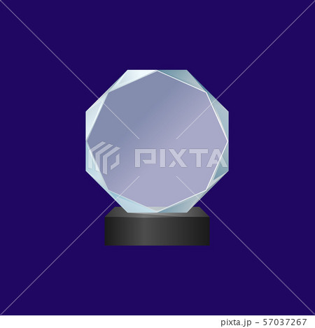 Realistic Detailed 3d Glass Cup Trophy. Vector 57037267