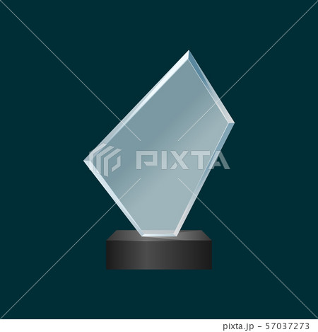 Realistic Detailed 3d Glass Cup Trophy. Vector Realistic Detailed 3d Glass Cup Trophy. Vector 57037273