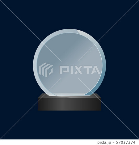 Realistic Detailed 3d Glass Cup Trophy. Vector Realistic Detailed 3d Glass Cup Trophy. Vector 57037274