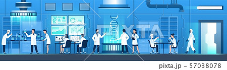 Science researching lab. Biotechnology genetic research, modification dna molecular tests. Genetic 57038078
