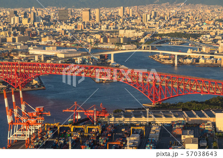 《大阪府》大阪ベイエリアの夕景 《大阪府》大阪ベイエリアの夕景 57038643