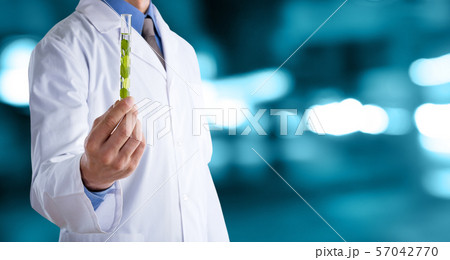 Doctor man in a white coat with a stethoscope on 57042770