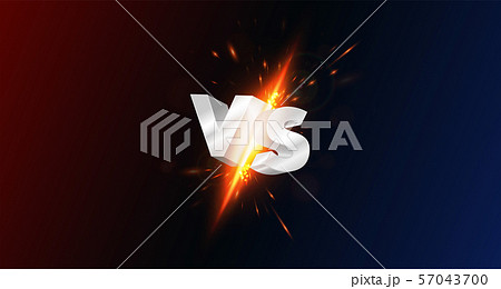 Versus Vs Screen With 3d Metal Lettersのイラスト素材