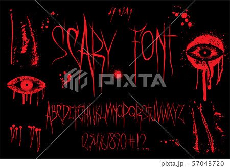 Horror Font. Alphabet Horror Font. Alphabet 57043720