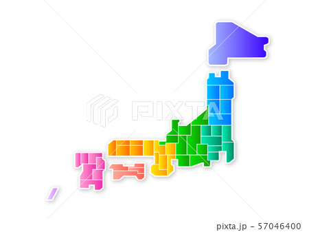 日本地図のイラスト素材