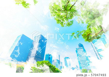 東京の高層ビル群 イラストのイラスト素材