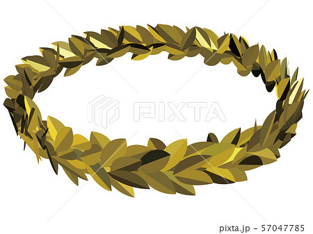 ベクター イラスト デザイン Ai Eps 素材 マーク 飾り 金の月桂樹 冠のイラスト素材