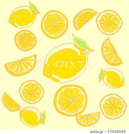 手描きのレモンのイラスト素材