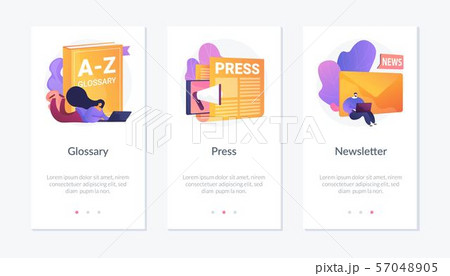 Website media elements webpage template. 57048905