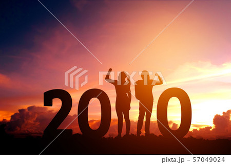 2020 Newyear  Couple celebration success of 2020 57049024