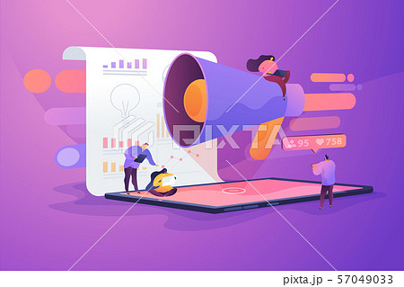 Social media management concept vector illustration. 57049033