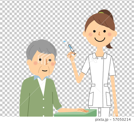護士和老人注射 57050214