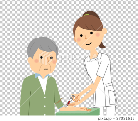 看護師と高齢者 採血 看護師と高齢者 採血 57051615