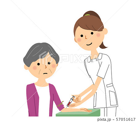 看護師と高齢者 採血 看護師と高齢者 採血 57051617