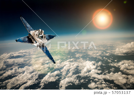 Space satellite over the planet earth 57053137