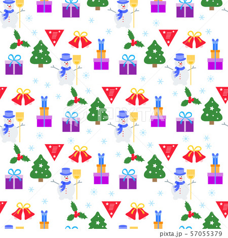 New year 2020, Christmas vector seamless pattern 57055379
