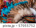 Indian feather hat with unique colors and patterns 57055752