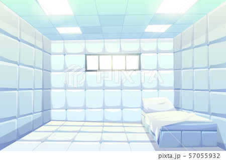 Asylum, madhouse empty interior for insane patient 57055932