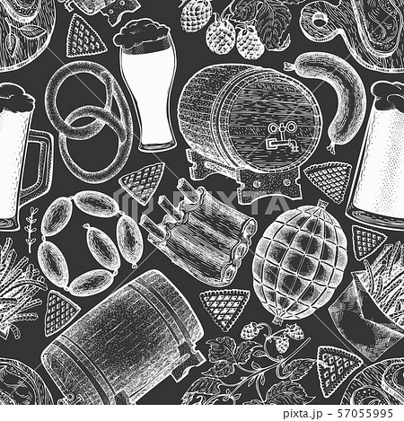 Octoberfest seamless pattern. Vector hand drawn Octoberfest seamless pattern. Vector hand drawn 57055995