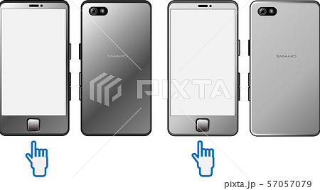 スマートフォン (指先アイコン付き) スマートフォン (指先アイコン付き) 57057079