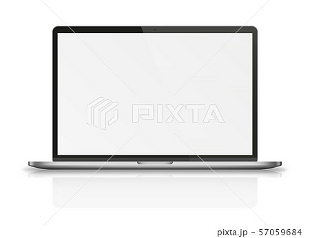 Modern laptop with reflections and shadows. 57059684