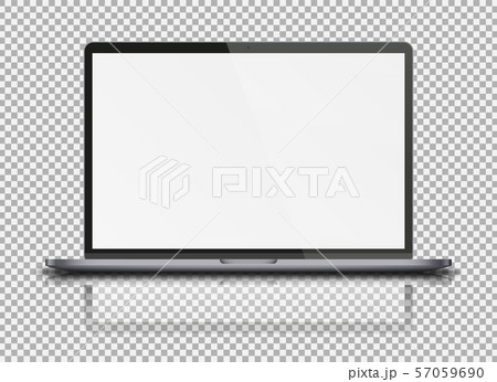 Modern laptop with reflections and shadows. 57059690