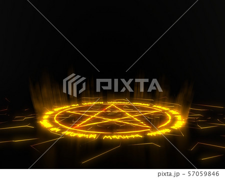 summon circle with pentagram on center. runic summon circle with pentagram on center. runic 57059846