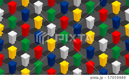 Plastic Trash 3D isometric seamless pattern, Conservation environment concept poster and social banner post square design illustration isolated grey background with copy space, vector eps 10 Plastic Trash 3D isometric seamless pattern, Conservation environment concept poster and social banner post square design illustration isolated grey background with copy space, vector eps 10 57059989