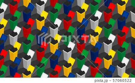Plastic Trash and waste garbage 3D isometric seamless pattern, Conservation environment concept poster and social banner post square design illustration isolated grey background with space, vector eps Plastic Trash and waste garbage 3D isometric seamless pattern, Conservation environment concept poster and social banner post square design illustration isolated grey background with space, vector eps 57060522