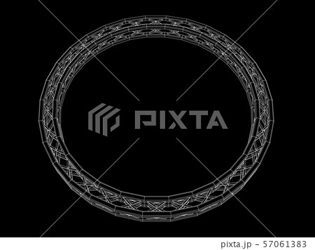 Truss circle. Vector outline illustration. 57061383