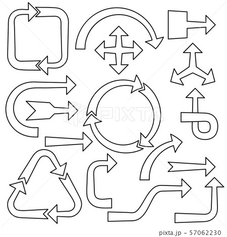 Arrow sign set. Isolated on white background. Arrow sign set. Isolated on white background. 57062230