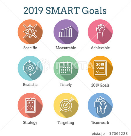 2019 SMART Goals Vector graphic with Smart goal 57065228