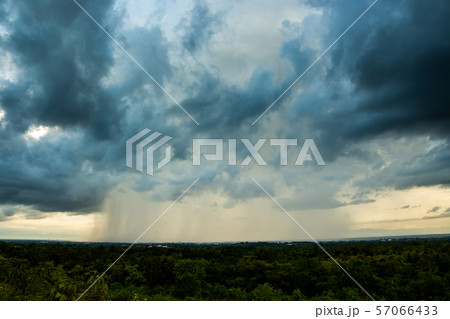 thunder storm sky Rain clouds . 57066433