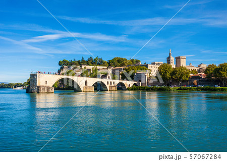 Avignon city aerial view, France 57067284