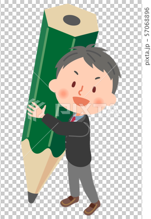 鉛筆と学生 57068896