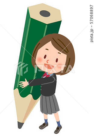 鉛筆と学生 57068897