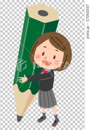 鉛筆と学生 57068897