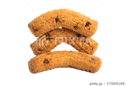 cookies with chocolate drops isolated 57069166