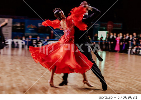 blurred motion couple of dancers 57069631