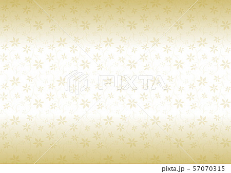 花柄 シームレスパターン 金 グラデーション背景のイラスト素材